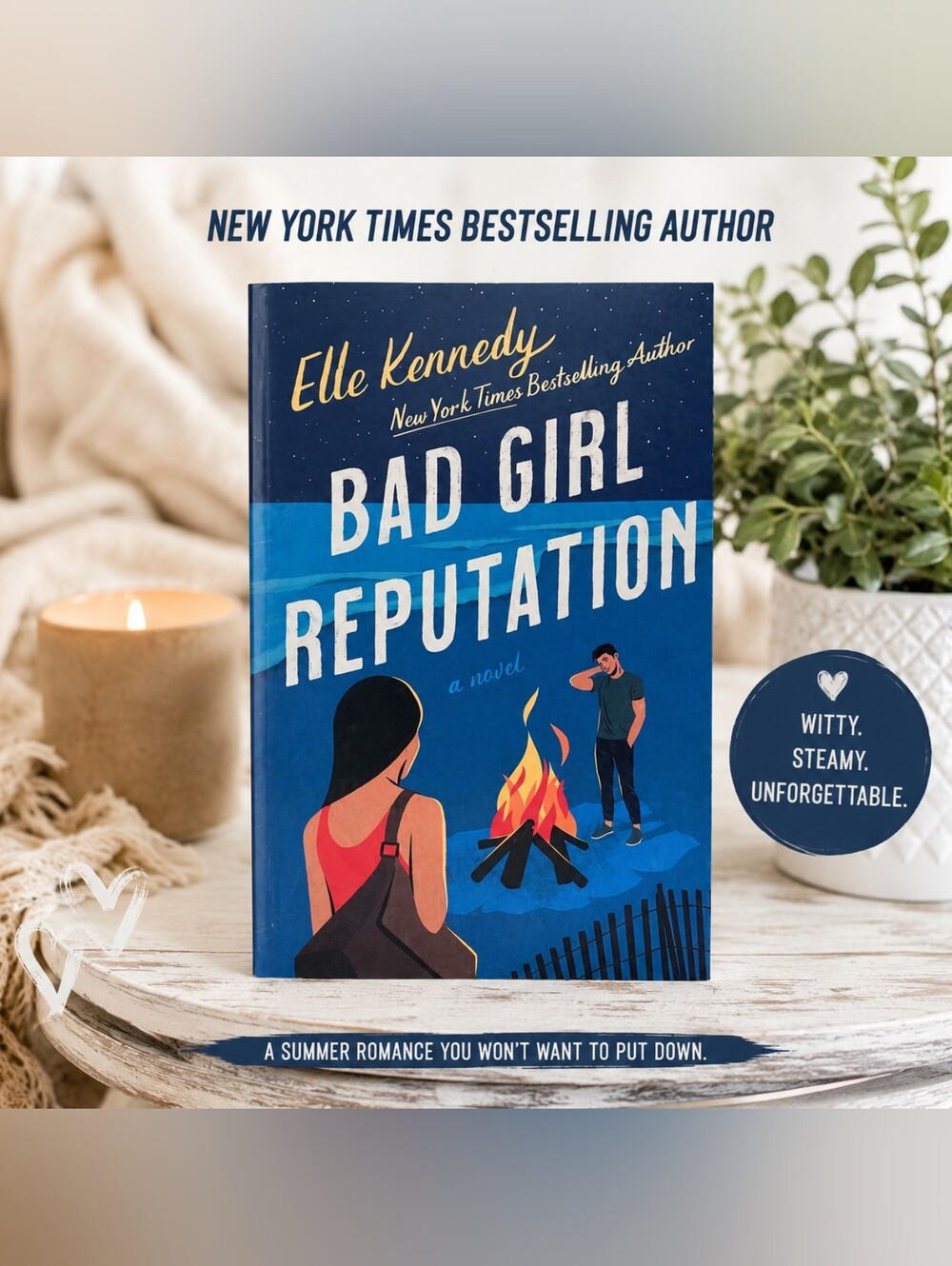 Elle Kennedy "Bad Girl Reputation" Paperback - Blue Cover